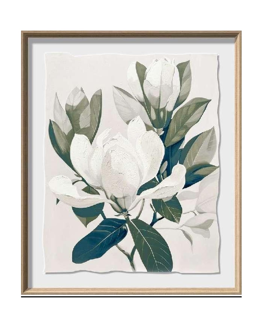 Magnolia Morning — magnolia branch study, soft neutral palette